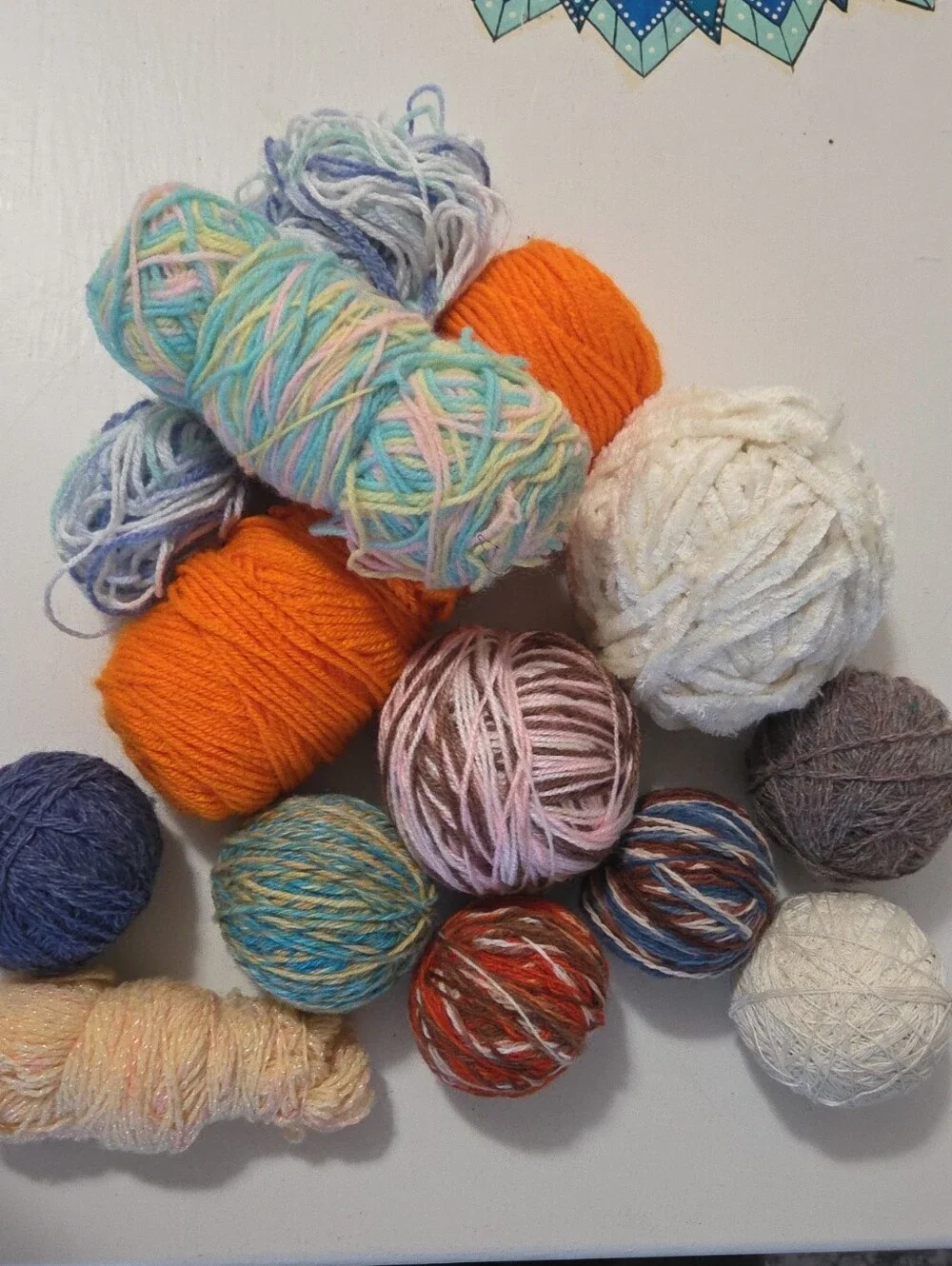 12 Assorted Multicolor Yarn Balls